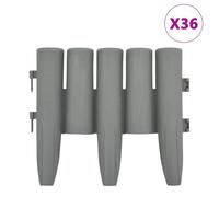 Berkfield Home Lawn Edgings 36 pcs Grey 10 m PP Berkfield Home Grey