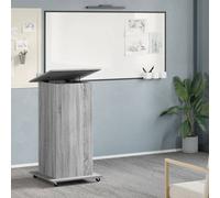 Berkfield Home Lectern with Wheels & Drawer Grey Sonoma 55x55x107 cm Engineered Wood | Size: 55 x 55 x 107 cm Berkfield Home Grey 55 x 55 x 107 cm