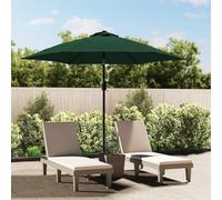 Berkfield Home LED Cantilever Umbrella 3 m Green Berkfield Home Green