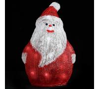 Berkfield Home LED Christmas Acrylic Santa Figure Indoor & Outdoor 28cm in Red Berkfield Home Red
