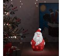 Berkfield Home LED Christmas Acrylic Santa Figure Indoor & Outdoor 28cm in Red Berkfield Home Red