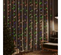 Berkfield Home LED Curtain Fairy Lights 3x3m 300 LED Colourful 8 Function Berkfield Home Multicolor