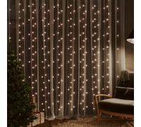 Berkfield Home LED Curtain Fairy Lights 3x3m 300 LED Warm White 8 Function Berkfield Home Multicolor