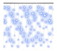 Berkfield Home LED Curtain Icicle Lights 10m 400 LED Blue 8 Function Berkfield Home Blue
