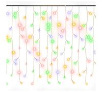 Berkfield Home LED Curtain Icicle Lights 10m 400 LED Colourful 8 Function Berkfield Home Multicolor