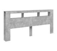 Berkfield Home LED Headboard Concrete Grey 220x18.5x103.5 cm Engineered Wood Berkfield Home Grey 220x18.5x103.5 cm