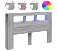 Berkfield Home LED Headboard Grey Sonoma 160x18.5x103.5 cm Engineered Wood Berkfield Home Grey 160x18.5x103.5 cm
