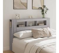Berkfield Home LED Headboard Grey Sonoma 160x18.5x103.5 cm Engineered Wood Berkfield Home Grey 160x18.5x103.5 cm