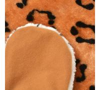 Berkfield Home Leopard Carpet Plush 139 cm Brown in Tan | Size: 100 cm diameter Berkfield Home Tan 100 cm diameter