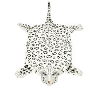 Berkfield Home Leopard Carpet Plush 139 cm White | Size: 100 cm diameter Berkfield Home White 100 cm diameter