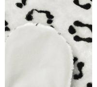 Berkfield Home Leopard Carpet Plush 139 cm White | Size: 100 cm diameter Berkfield Home White 100 cm diameter