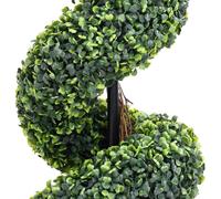 Berkfield Home Lush Artificial Boxwood Spiral Plant with Pot Green 100 cm Berkfield Home Green