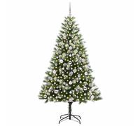 Berkfield Home Lush Artificial Hinged Christmas Tree with Flocked Snow 180 cm in Green Berkfield Home Green