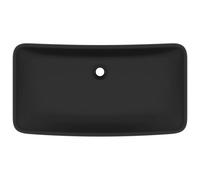 Berkfield Home Luxury Basin Rectangular Matt Black 71x38 cm Ceramic Berkfield Home Black 71x38 cm