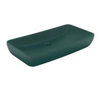 Berkfield Home Luxury Basin Rectangular Matt Dark Green 71x38 cm Ceramic Berkfield Home Dark Green 71x38 cm
