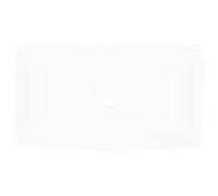 Berkfield Home Luxury Ceramic Basin Rectangular Sink White 71 x 39 cm Berkfield Home White 71 x 39 cm