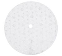 Berkfield Home Luxury Christmas Tree Skirt White 150 cm Faux Berkfield Home White