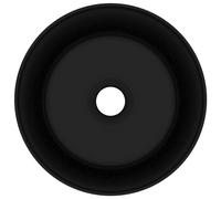 Berkfield Home Luxury Wash Basin Round Matt Black 40x15 cm Ceramic Berkfield Home Black 40x15 cm