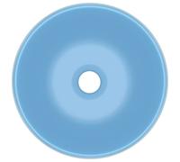 Berkfield Home Luxury Wash Basin Round Matt Light Blue 40x15 cm Ceramic Berkfield Home Light Blue 40x15 cm