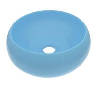 Berkfield Home Luxury Wash Basin Round Matt Light Blue 40x15 cm Ceramic Berkfield Home Light Blue 40x15 cm