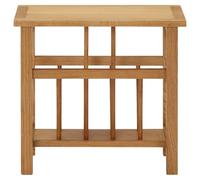 Berkfield Home Magazine Table 45x27x42 cm Solid Oak Wood in Light Brown | Size: 45 x 27 x 42 cm Berkfield Home Light Brown 45 x 27 x 42 cm