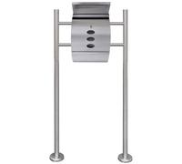Berkfield Home Mailbox on Stand Stainless Steel in Silver Berkfield Home Silver