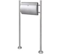 Berkfield Home Mailbox on Stand Stainless Steel in Silver Berkfield Home Silver