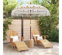 Berkfield Home Manual Cream 210-220 cm Cotton fabrics & Wood & Bamboo Berkfield Home Cream