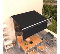 Berkfield Home Manual Retractable Awning with Blind 3x2.5m Anthracite Berkfield Home Multicolor