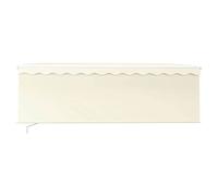 Berkfield Home Manual Retractable Awning with Blind&LED 4x3m Cream Berkfield Home Cream