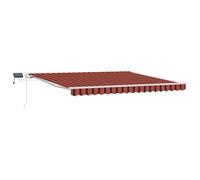 Berkfield Home Manual Retractable Awning with LED Orange & Brown 400x350 cm Berkfield Home Multicolor 400x350 cm