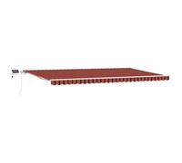 Berkfield Home Manual Retractable Awning with LED Orange & Brown 600x350 cm Berkfield Home Multicolor 600x350 cm