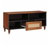 Berkfield Home Media Storage Cabinets & Racks Brown Cane & solid mango wood Berkfield Home Brown