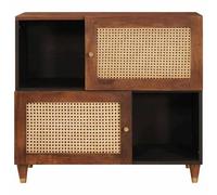 Berkfield Home Media Storage Cabinets & Racks Brown Cane & solid mango wood Berkfield Home Brown