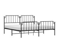 Berkfield Home Metal Bed Frame with Headboard & Footboard Black 193x203 cm Berkfield Home Black 193x203 cm