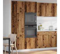 Berkfield Home Microwave Cabinet Lyon Old Wood 60x57x207 cm Engineered Wood in Brown | Size: 60 x 57 x 207 cm Berkfield Home Brown 60 x 57 x 207 cm