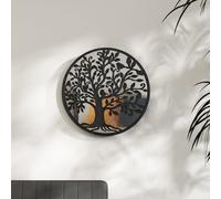 Berkfield Home Mirror Black 40x2.5 cm Iron Round for Indoor Use Berkfield Home Black 40x2.5 cm