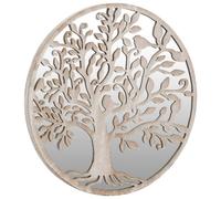 Berkfield Home Mirror Sand 40x2.5 cm Iron Round for Indoor Use in Cream Berkfield Home Cream 40x2.5 cm