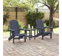 Berkfield Home Modern Adirondack Chairs 2 pcs Navy Blue 74x82x90 cm HDPE | Size: 74 x 82 x 90 cm Berkfield Home Navy 74 x 82 x 90 cm