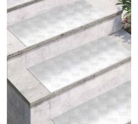 Berkfield Home Modern Aluminium Checker Plates 2 pcs Anti-Slip 70x30 cm in Silver | Size: Medium Berkfield Home Silver Medium