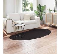 Berkfield Home Modern Area Rug Black 100x200 cm Polyester Non-Slip | Size: Medium Berkfield Home Black Medium