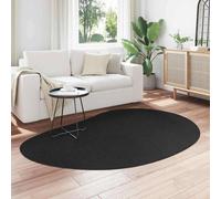 Berkfield Home Modern Area Rug Black 140x200 cm Polyester Non-Slip | Size: Medium Berkfield Home Black Medium