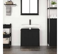 Berkfield Home Modern Bathroom Basin Cabinet Black 60x34.5x60 cm Berkfield Home Black 60x34.5x60 cm
