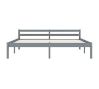 Berkfield Home Modern Bed Frame Grey Solid Pine Wood 160x200 cm Berkfield Home Grey 160x200 cm
