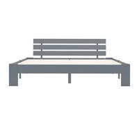 Berkfield Home Modern Bed Frame Grey Solid Pine Wood 160x200 cm Berkfield Home Grey 160x200 cm