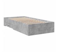 Berkfield Home Modern Bed Frame with Drawers without Mattress Concrete Grey 100x Berkfield Home Grey