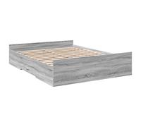 Berkfield Home Modern Bed Frame with Drawers without Mattress Grey Sonoma 140x200 cm Berkfield Home Grey 140x200 cm