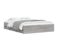 Berkfield Home Modern Bed Frame with Drawers without Mattress Grey Sonoma 140x200 cm Berkfield Home Grey 140x200 cm