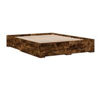 Berkfield Home Modern Bed Frame with Drawers without Mattress Smoked Oak 140x200 cm in Brown Berkfield Home Brown 140x200 cm