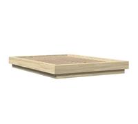 Berkfield Home Modern Bed Frame without Mattress Sonoma Oak 135x190 cm Double in Light Tan Berkfield Home Light Tan Double